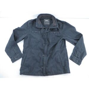 Vans Mens Dark Gray Black Hawser Lightweight Street Casual Zip Button Jacket XL